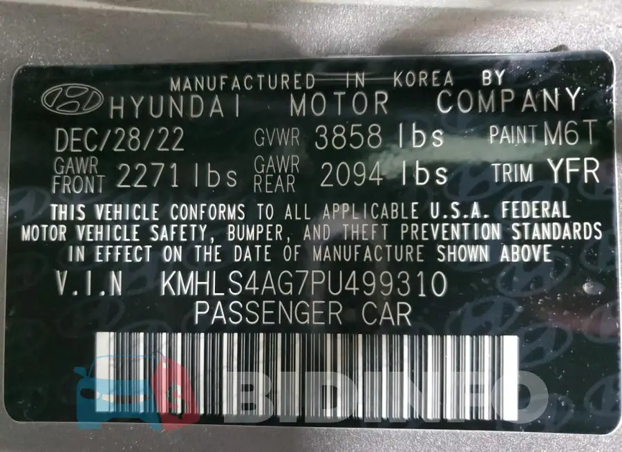 KMHLS4AG7PU499310 Photo# 12