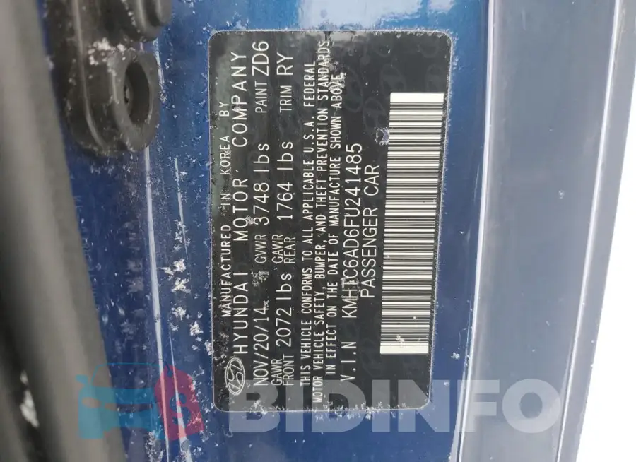 KMHTC6AD6FU241485 Photo# 12