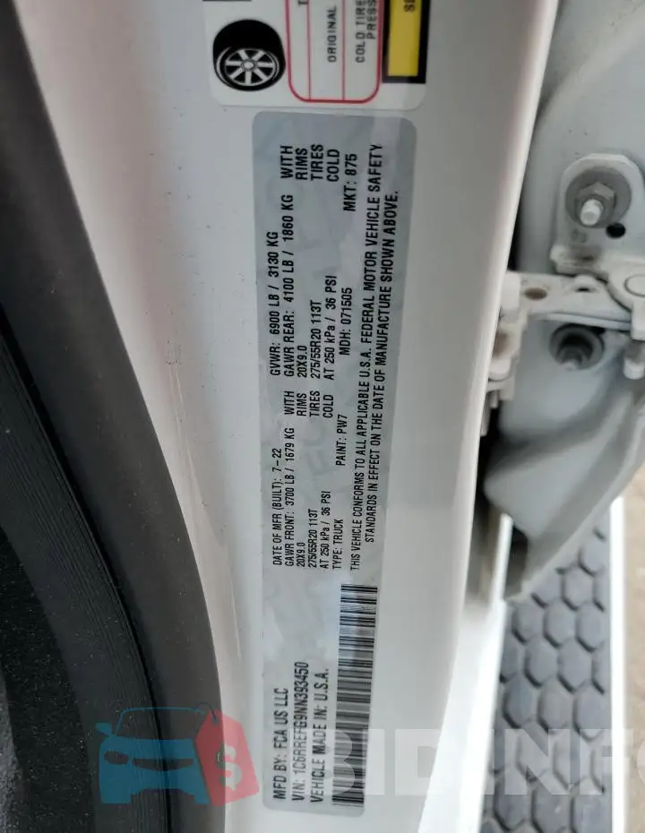 1C6RREFG9NN393450 Photo# 12
