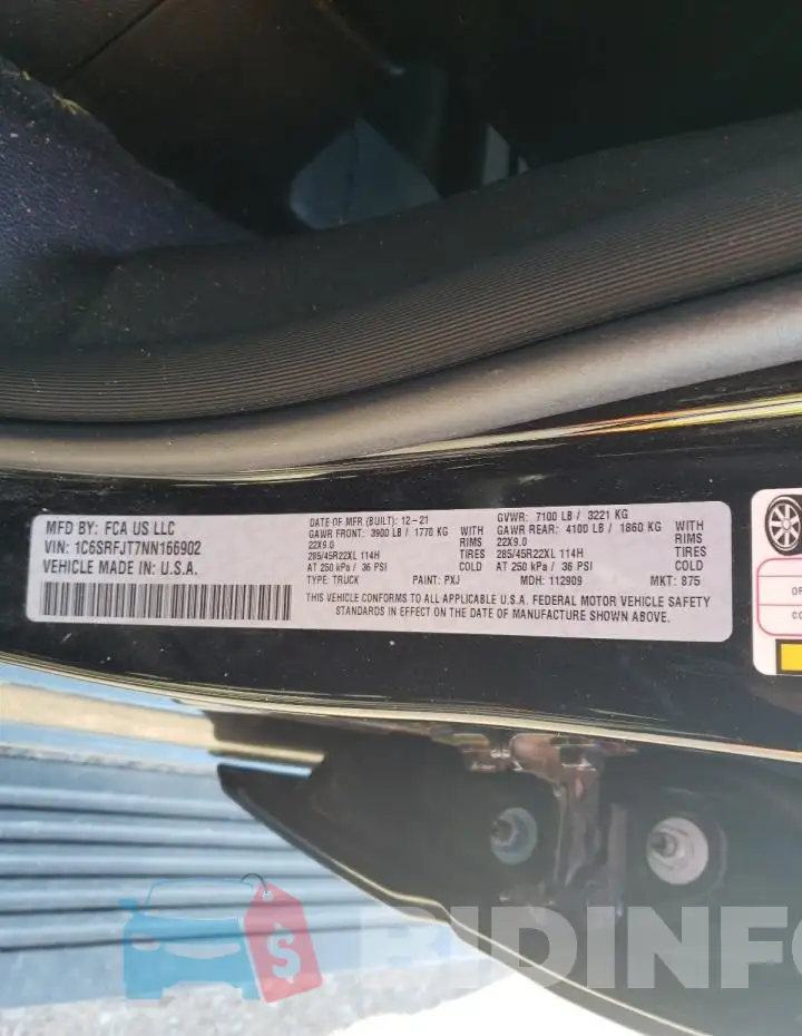 1C6SRFJT7NN166902 Photo# 12