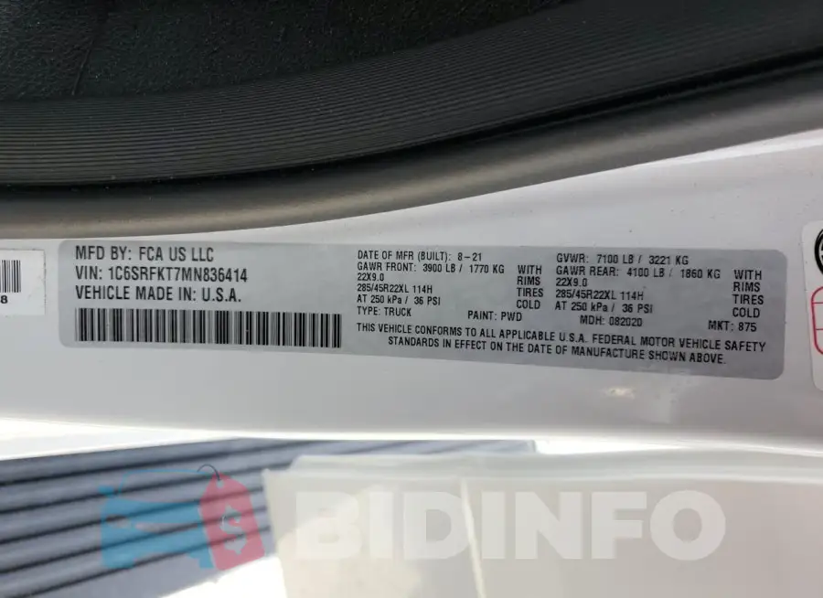 1C6SRFKT7MN836414 Photo# 12