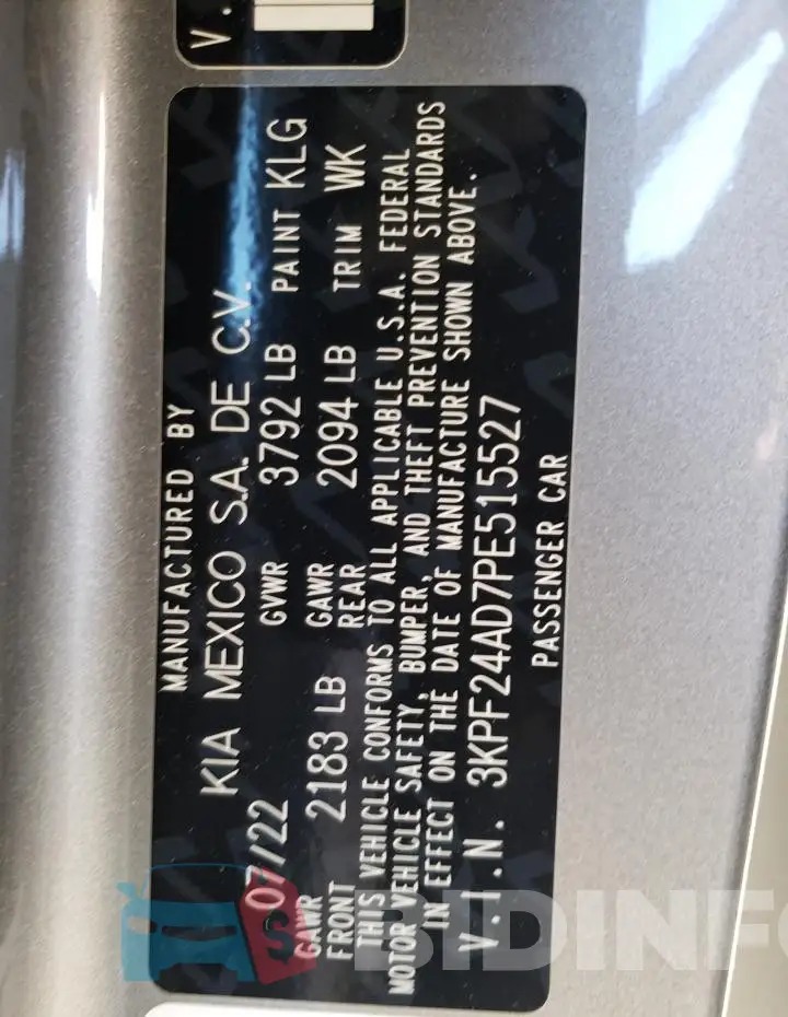 3KPF24AD7PE515527 Photo# 13