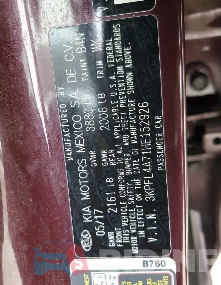 3KPFL4A71HE152926 Photo# 12