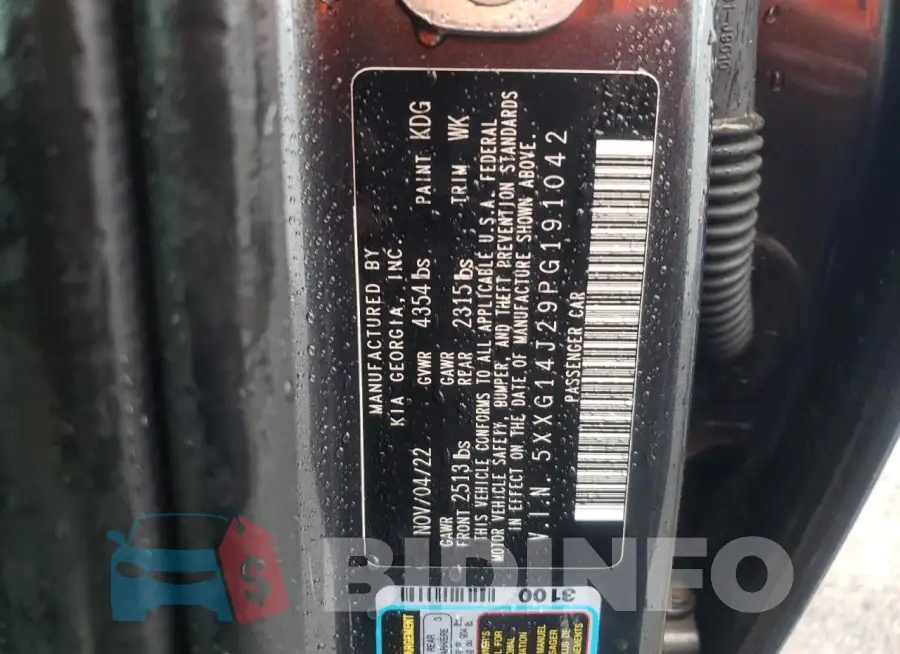 5XXG14J29PG191042 Photo# 13