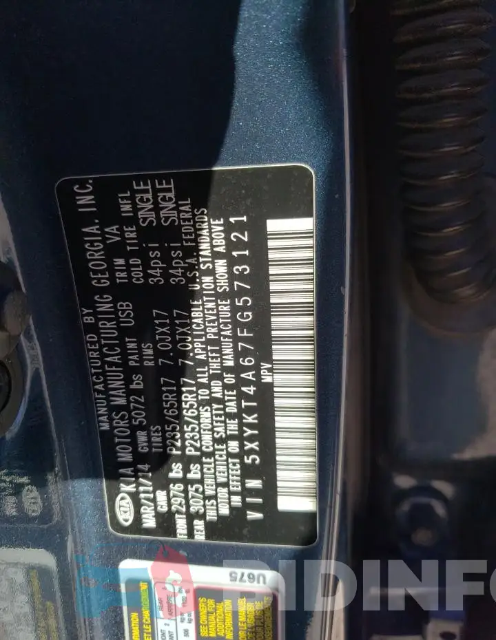 5XYKT4A67FG573121 Photo# 12