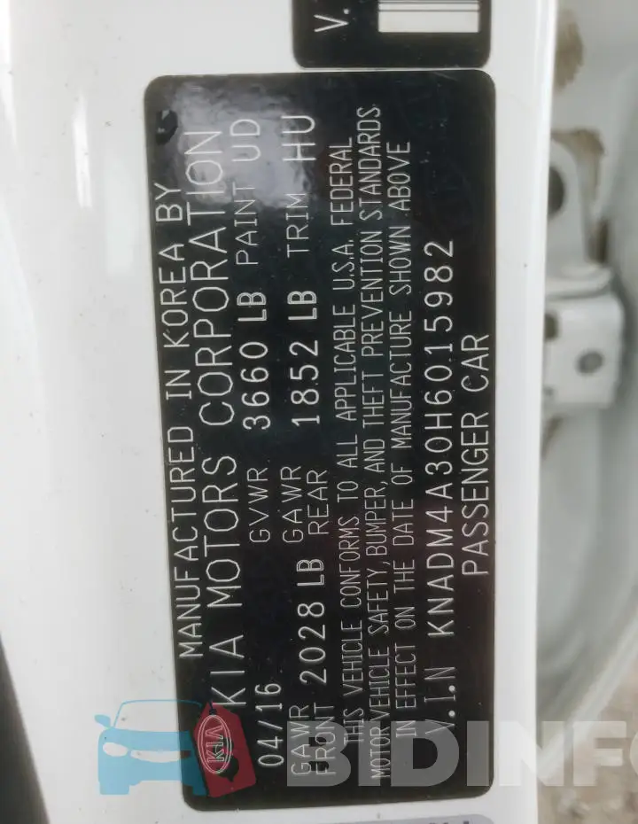 KNADM4A30H6015982 Photo# 13