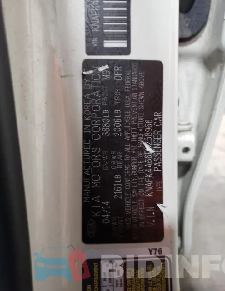 KNAFK4A66F5258966 Photo# 13
