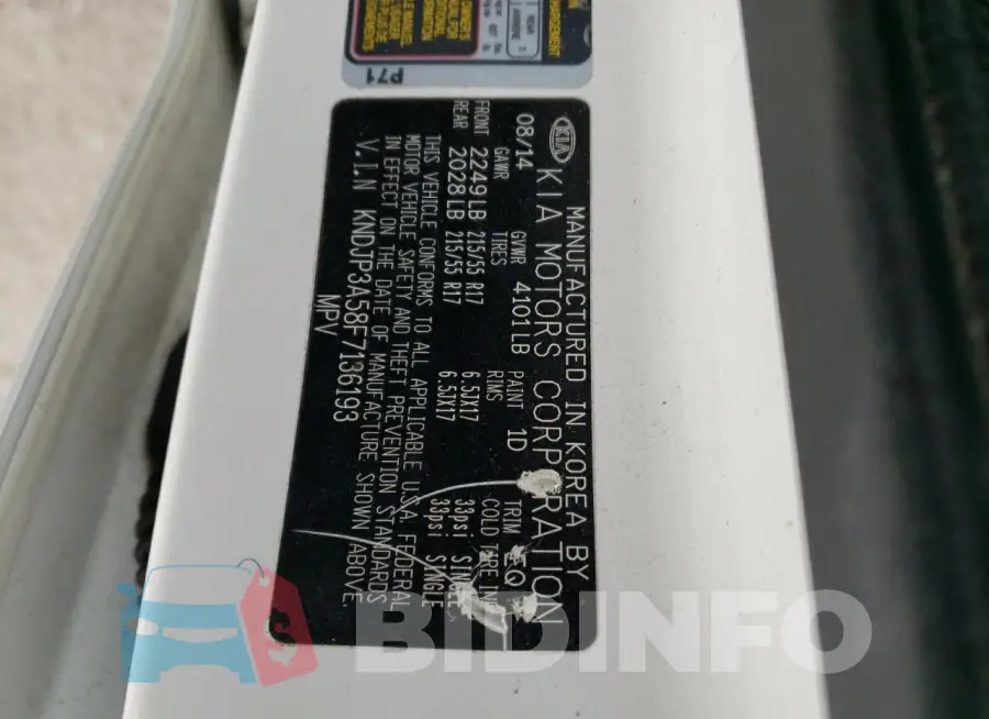 KNDJP3A58F7136193 Photo# 12