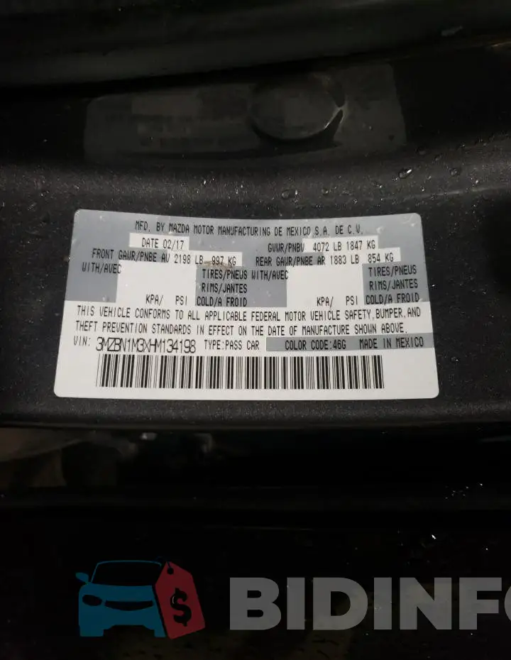 3MZBN1M3XHM134198 Photo# 13