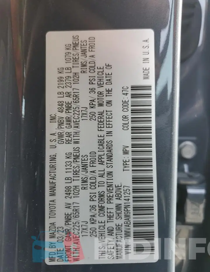 7MMVABAM9PN141257 Photo# 13
