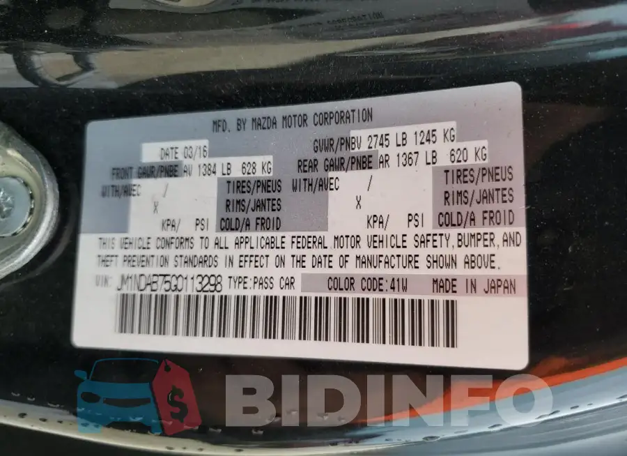 JM1NDAB75G0113298 Photo# 12