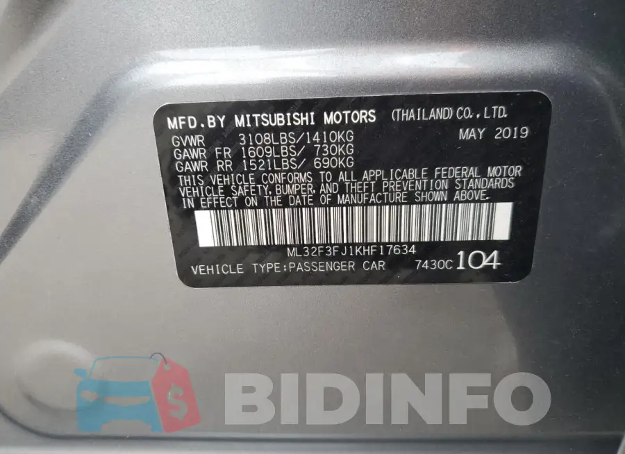 ML32F3FJ1KHF17634 Photo# 13