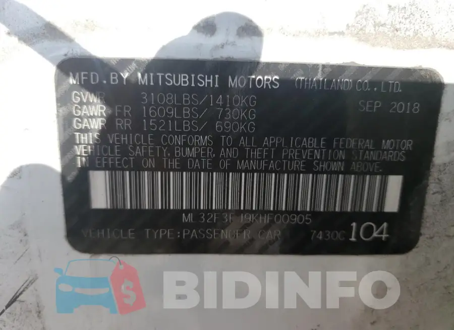 ML32F3FJ9KHF00905 Photo# 12