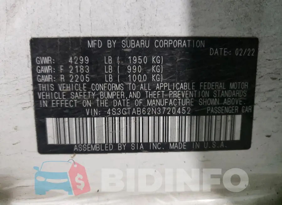 4S3GTAB62N3720452 Photo# 12