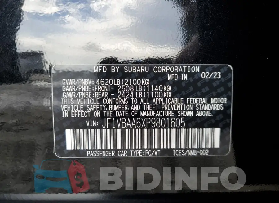 JF1VBAA6XP9801605 Photo# 12