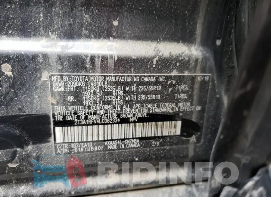 2T3A1RFV4LC062334 Photo# 12