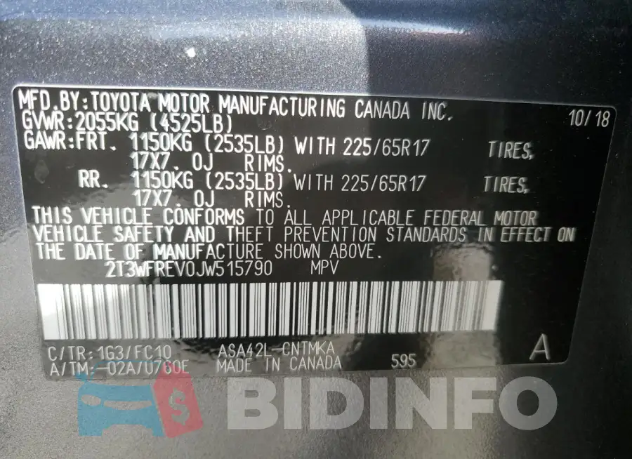 2T3WFREV0JW515790 Photo# 13