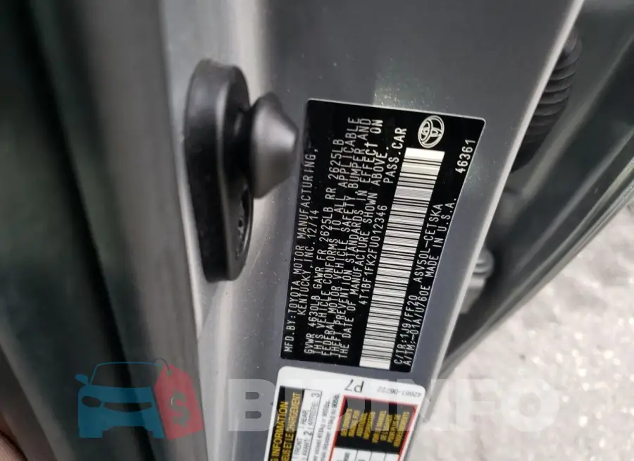 4T1BF1FK2FU012346 Photo# 12
