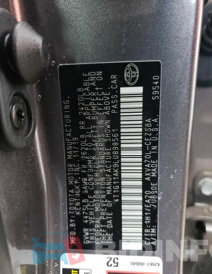 4T1G11AK9LU898561 Photo# 13