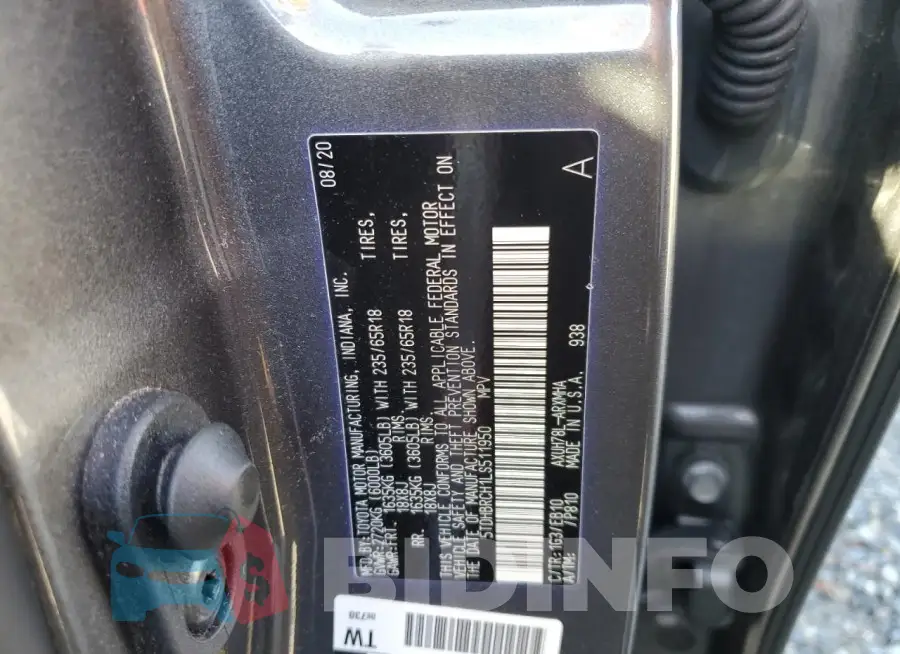 5TDHBRCH1LS511950 Photo# 13