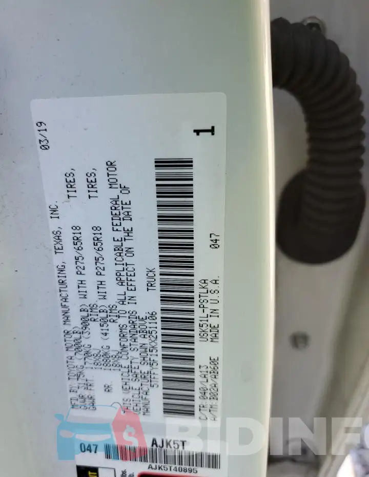 5TFFY5F15KX251106 Photo# 12