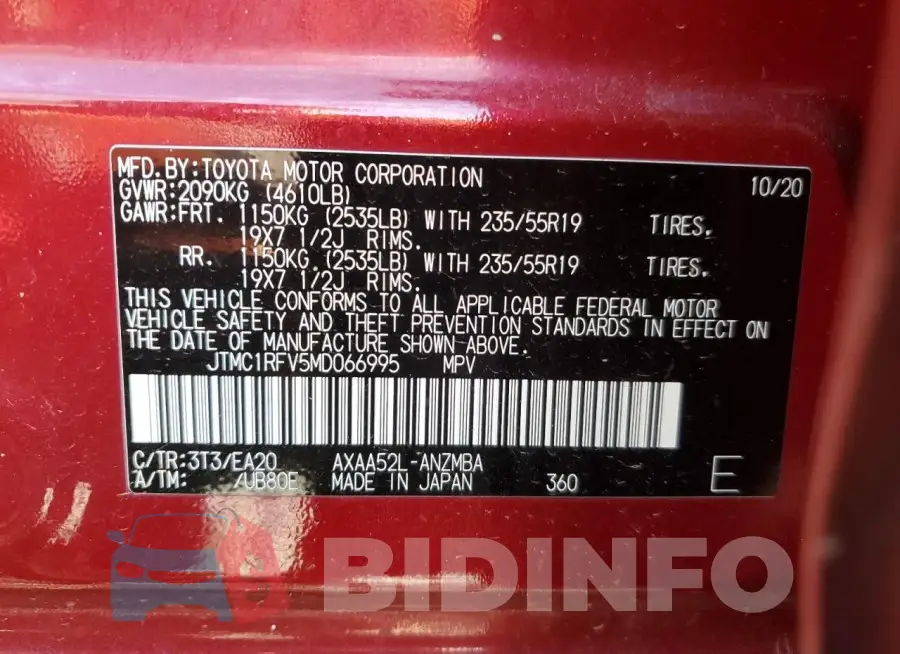 JTMC1RFV5MD066995 Photo# 14