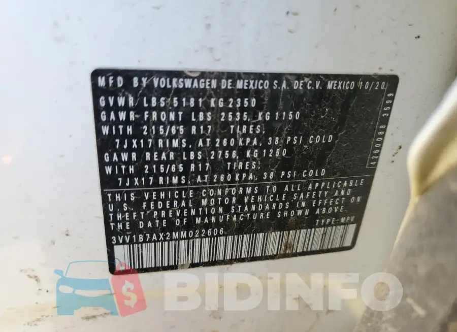 3VV1B7AX2MM022606 Photo# 12