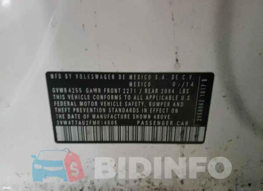 3VW4T7AU2FM014505 Photo# 12