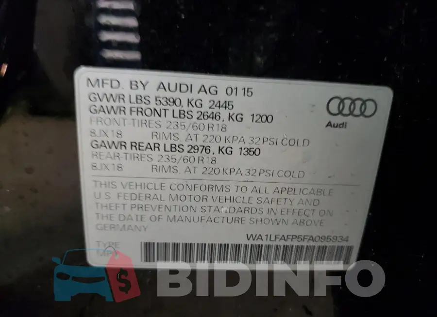 WA1LFAFP5FA095934 Photo# 13