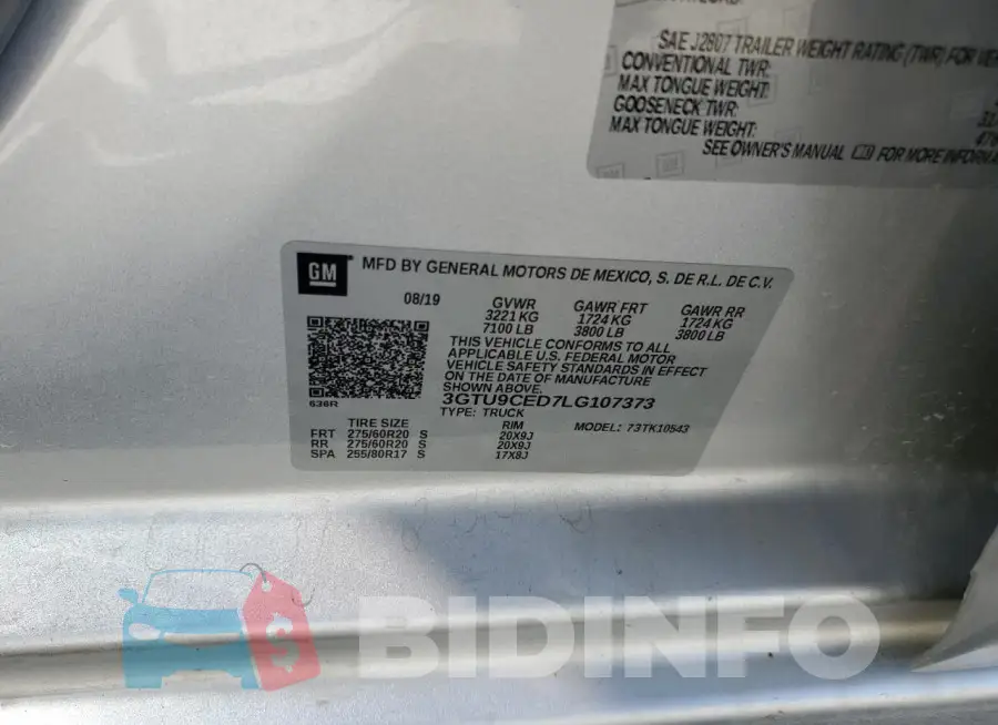3GTU9CED7LG107373 Photo# 12