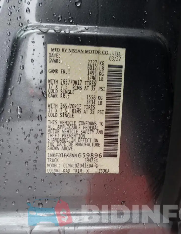 1N6ED1EK8NN659896 Photo# 12