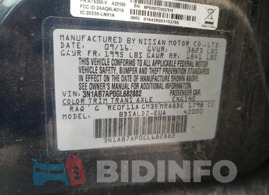 3N1AB7AP0GL682882 Photo# 12