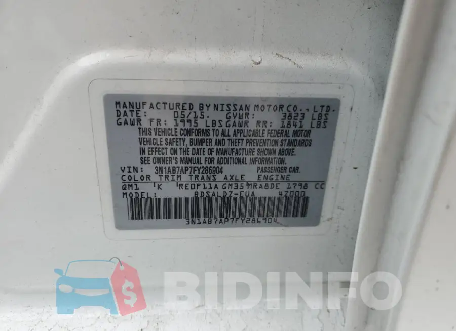 3N1AB7AP7FY286904 Photo# 13