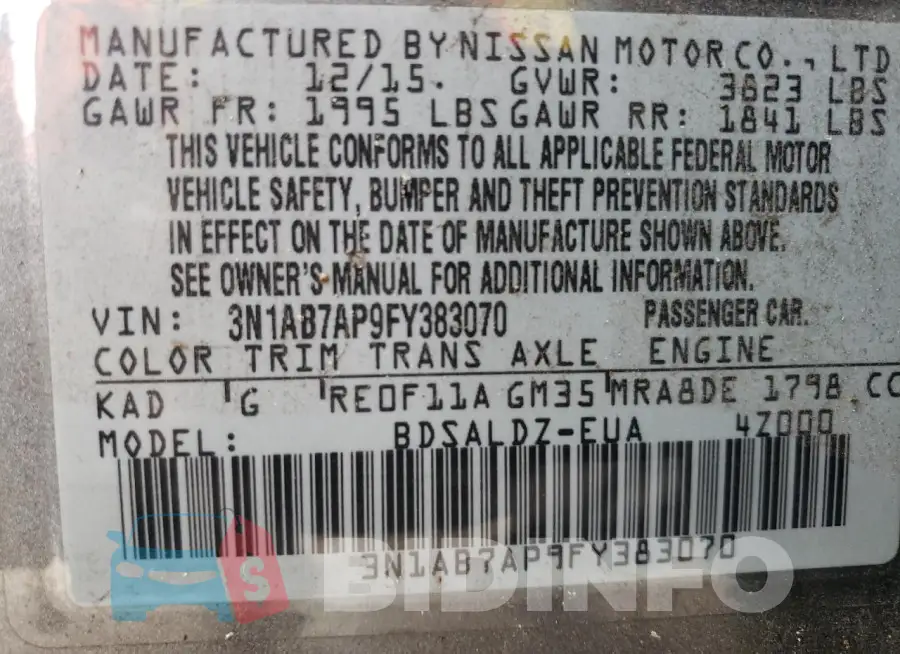 3N1AB7AP9FY383070 Photo# 13