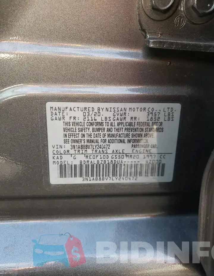 3N1AB8BV7LY240472 Photo# 13