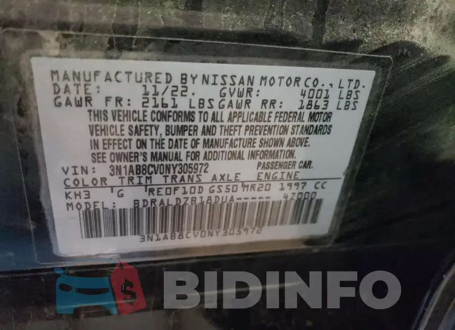 3N1AB8CV0NY305972 Photo# 12