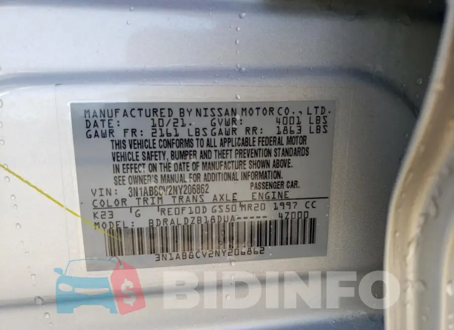 3N1AB8CV2NY206862 Photo# 12