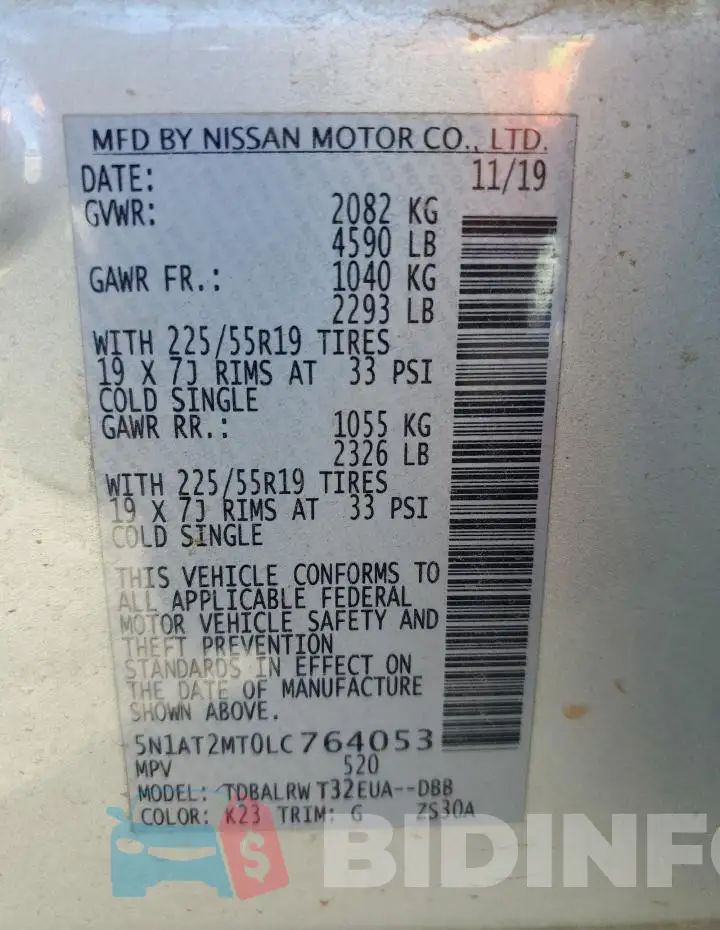 5N1AT2MT0LC764053 Photo# 12