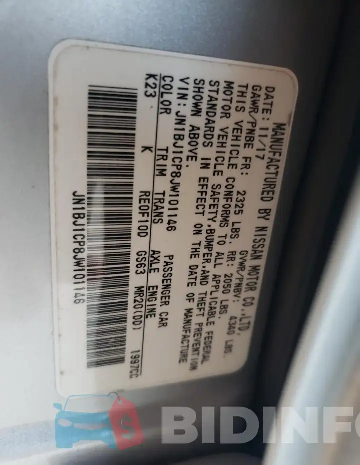 JN1BJ1CP8JW101146 Photo# 13