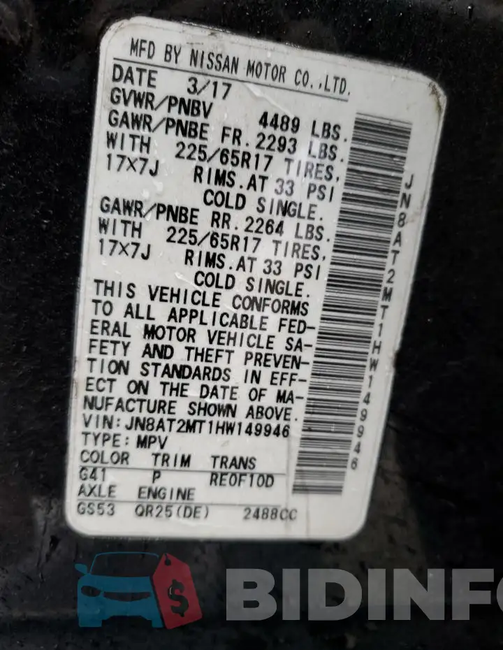 JN8AT2MT1HW149946 Photo# 13