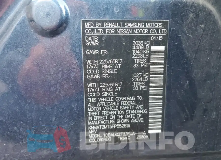 KNMAT2MT5FP552816 Photo# 12