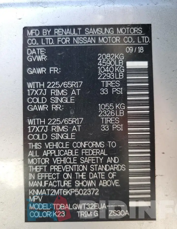 KNMAT2MT6KP502372 Photo# 13