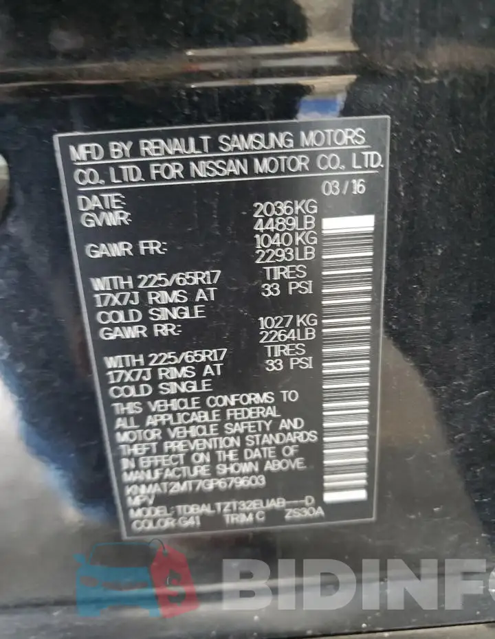 KNMAT2MT7GP679603 Photo# 13