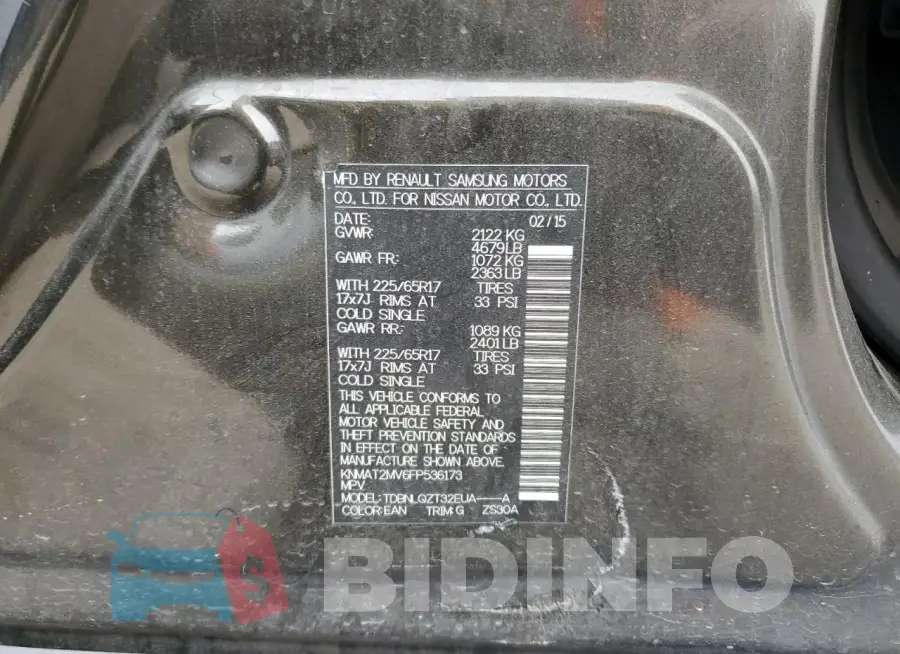 KNMAT2MV6FP536173 Photo# 12