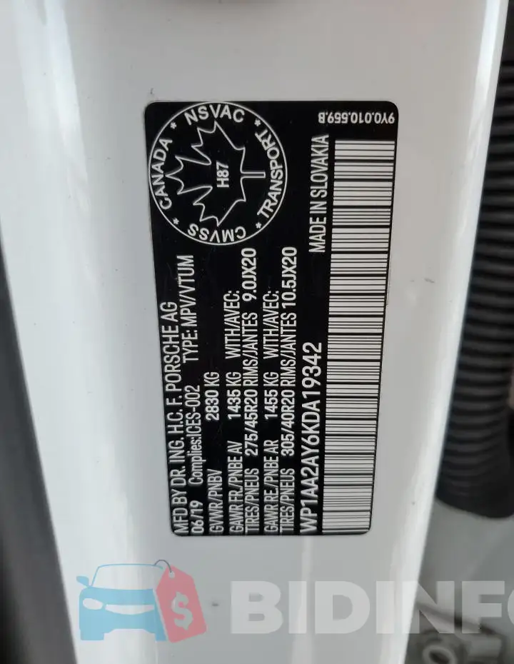 WP1AA2AY6KDA19342 Photo# 14