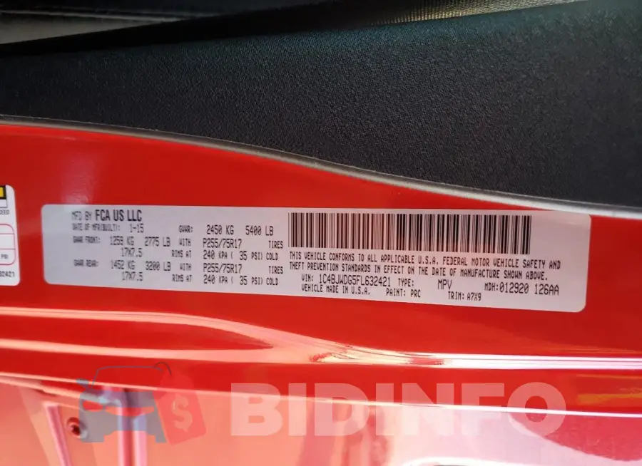 1C4BJWDG5FL632421 Photo# 12
