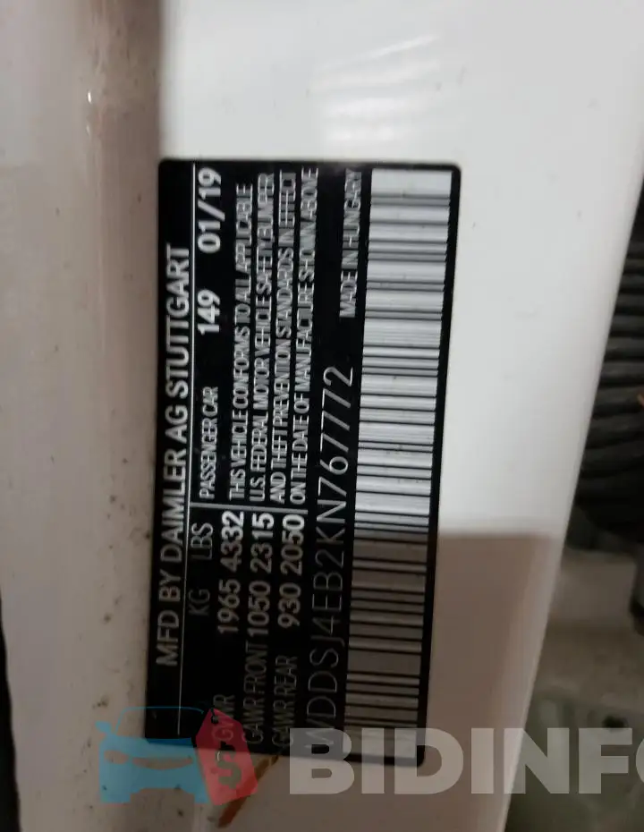 WDDSJ4EB2KN767772 Photo# 12