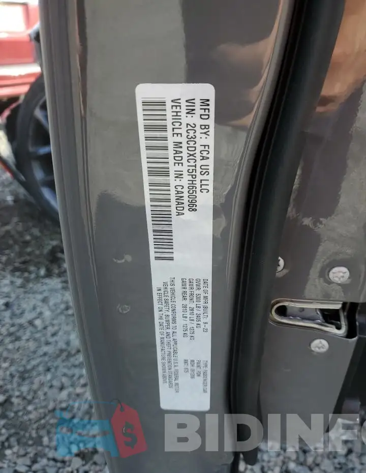 2C3CDXCT5PH650968 Photo# 12