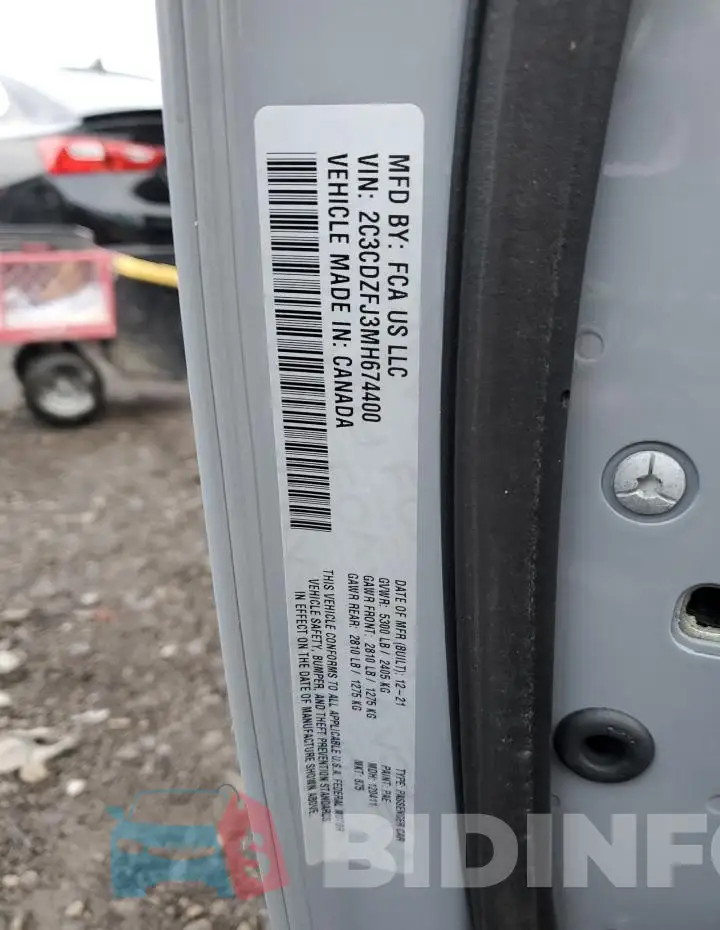 2C3CDZFJ3MH674400 Photo# 13
