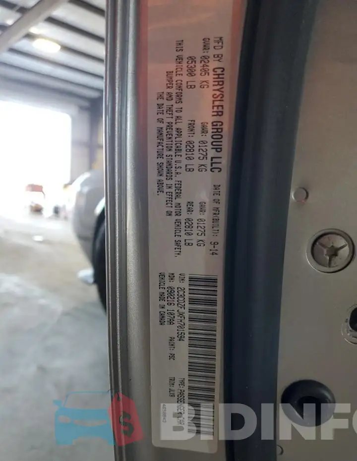 2C3CDZFJXFH701594 Photo# 13
